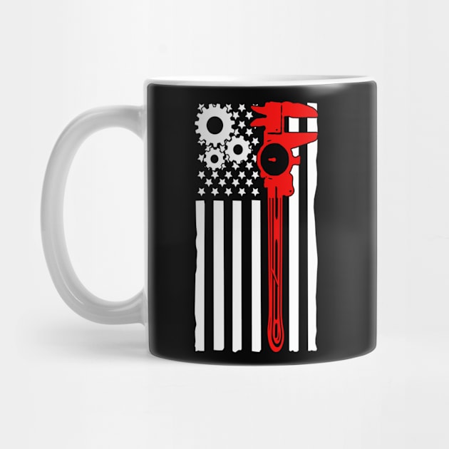 Machinist Shirt Machinist American Flag Shirt Machinist Lover by Nikkyta